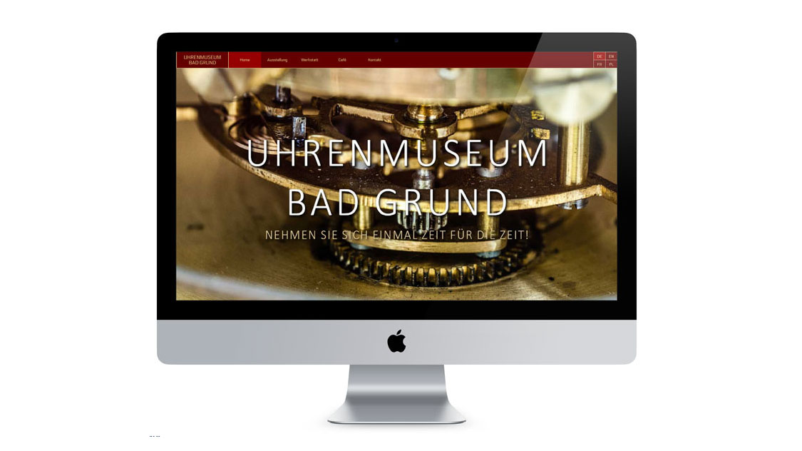 Webdesign und CMS System auf Basis von Contao für das Uhrenmuseum Bad Grund / Harz